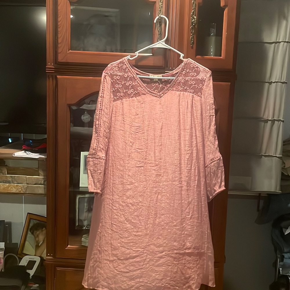 Rose colored XL shift dress